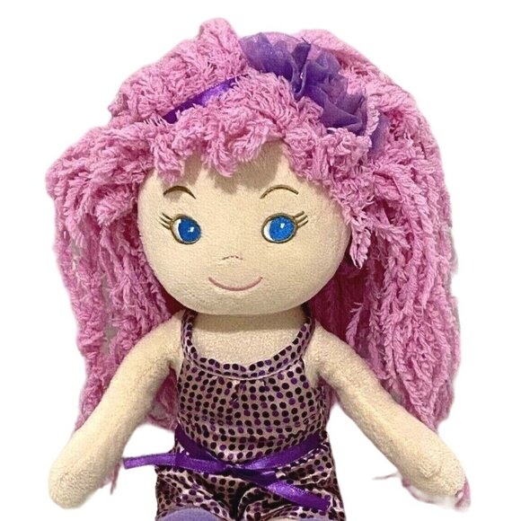 Lil Totz Girlz n Dollz Plush Doll with Pink Hair 14" - Picture 1 of 4